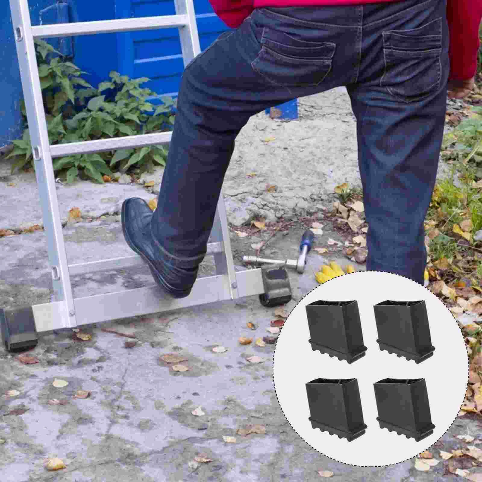 

4 Pcs Floor Mat Waterproof Leg Cast Cover Protective Pad Step Feet Covers Protector Rubber Non-skid Pads