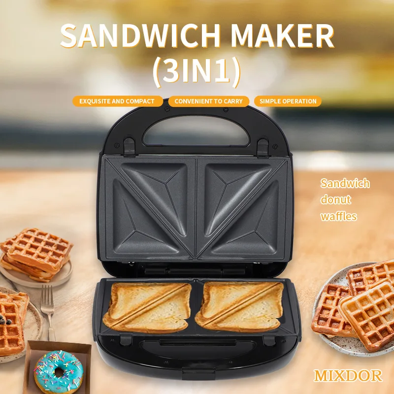 Household double-sided heating sandwich bread machine