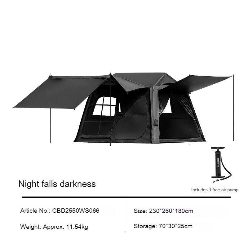 BLACKDOG Inflatable Tent Hut Portable Folding Outdoor Camping Overnight Quick-Release Roof Automatic Tent CBD2550WS066 ﻿