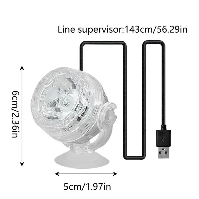 Submersible LED Fish Tank Light 6-Color Changing Pool Lights IP68 Waterproof Spotlight Small Water Light For Aquarium Fish Tank 6