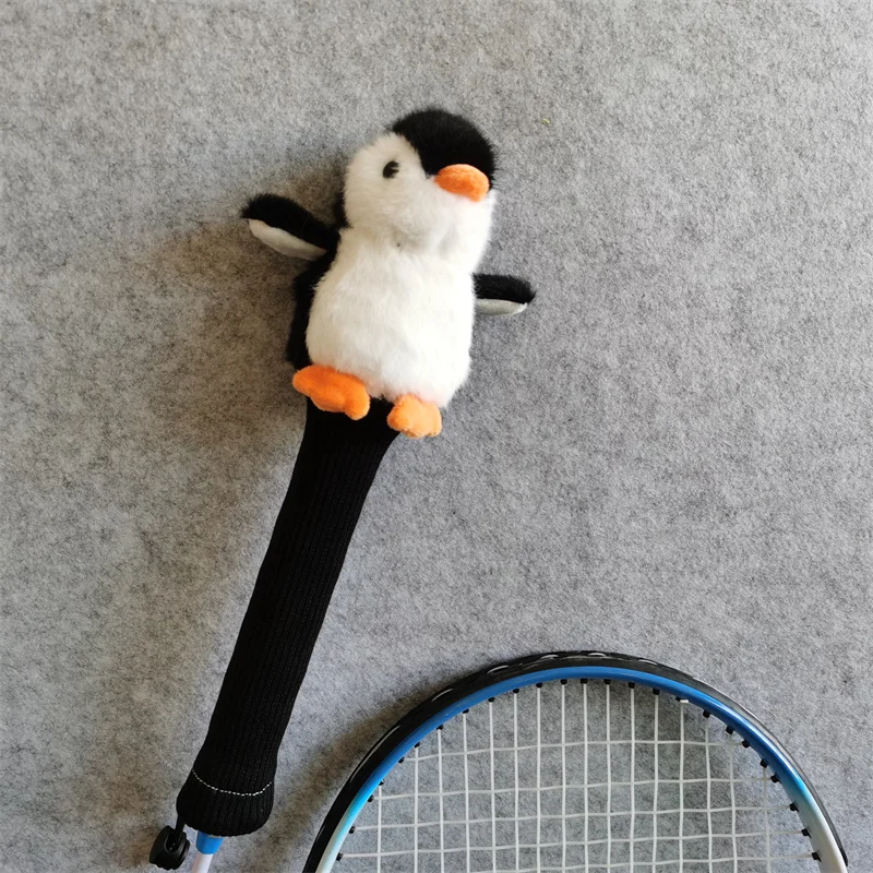 

Penguin Badminton Racket Handle Cover Plush Doll Grip Protectors Handcraft Gift