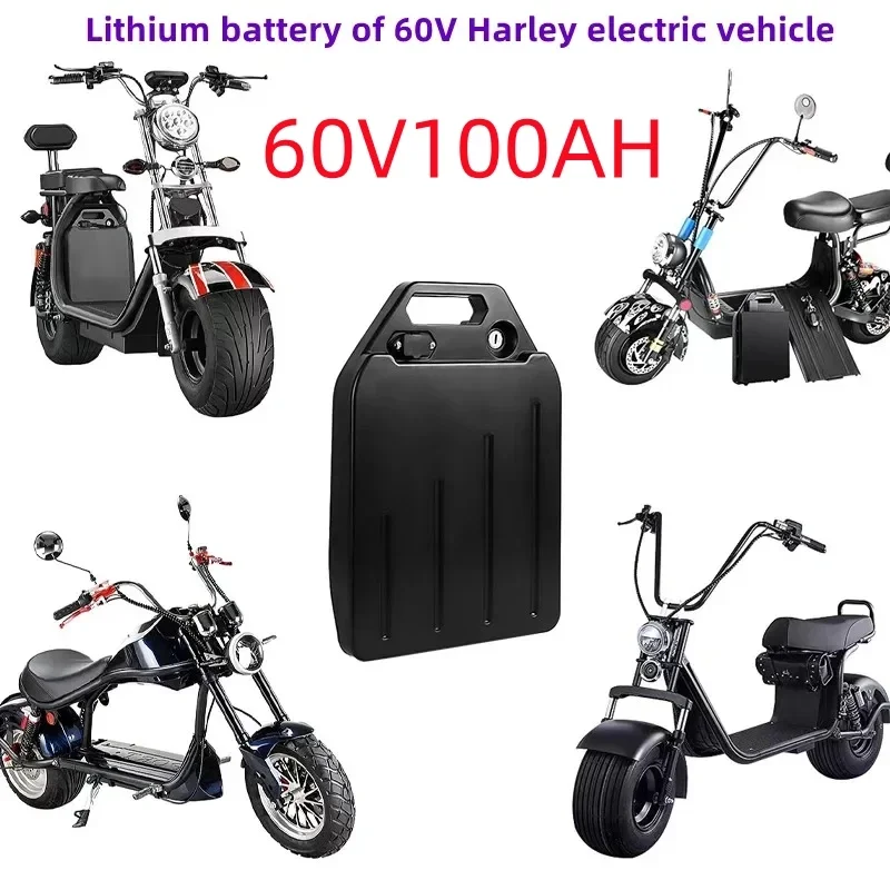 New Full Capacity Power 18650 Lithium Battery 60V20ah-100ah Lithium Battery Pack Suitable for 250-2000W+Lithium Battery Charger