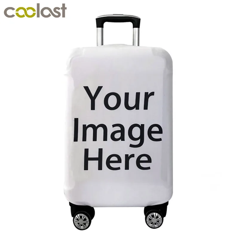 Customize Your Image / Name / Logo Luggage Cover Travel Accessories Elastic Suitcase Protective Covers Anti-dust Case Cover