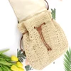 Fashion Straw Women Shoulder Bag Backpack Hand-Woven Female Beach Holiday Simple Purse for Women Outdoor Bag 6