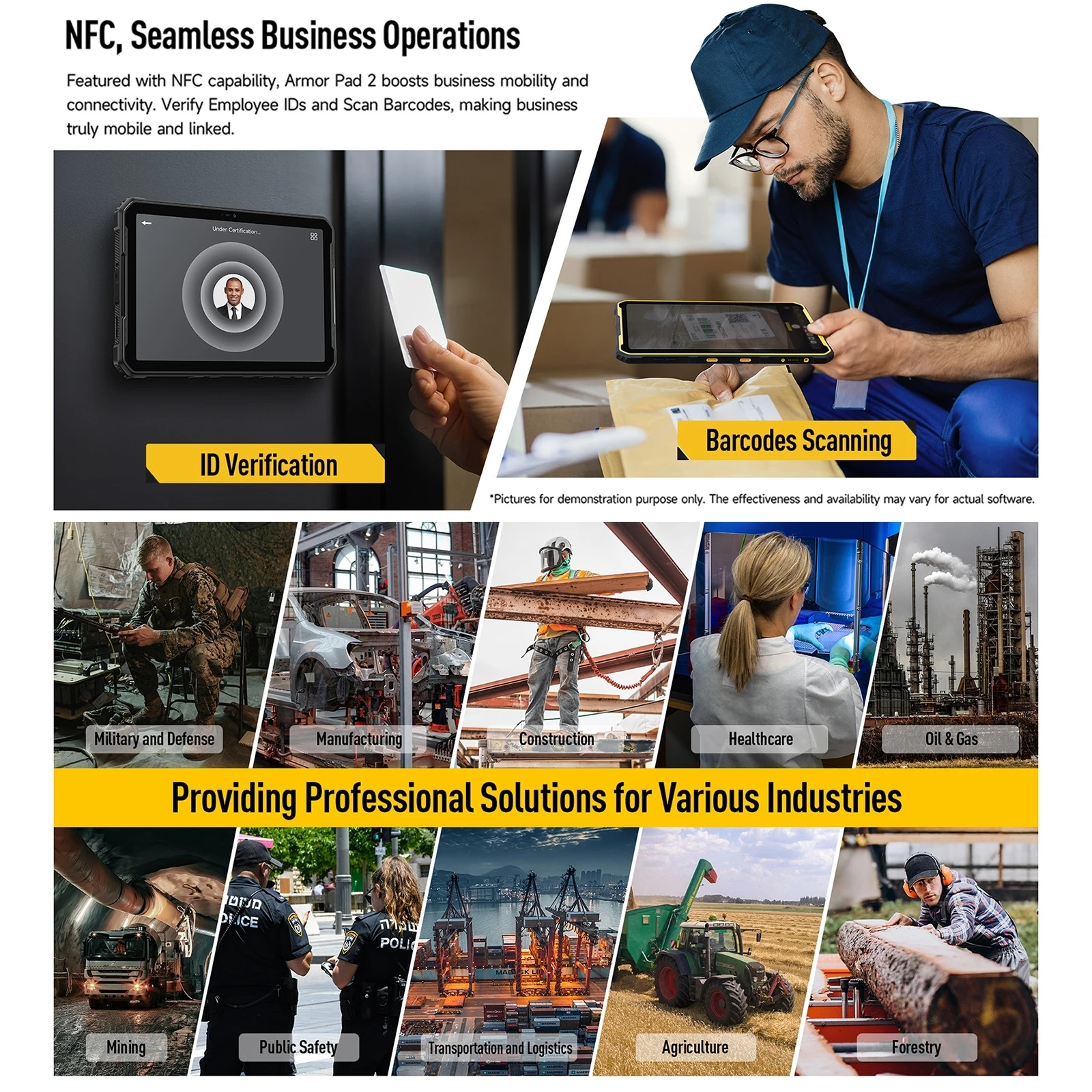 Ulefone Armor Pad 2 Rugged Tablet 11 Inch 2K Up to16GB+256GB Android 13 IP68/IP69K 18600mAh 4G Octa Core NFC Tablet PC