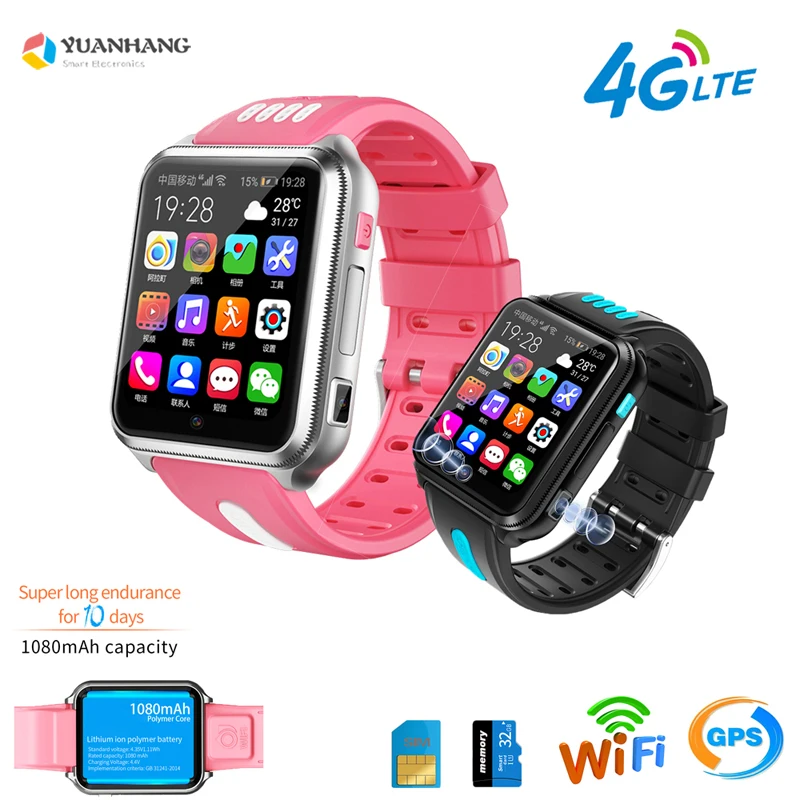

Smart 4G Remote Camera GPS WI-FI Trace Locate Kid Student Google Play Bluetooth Smartwatch Video Voice Call Android Phone Watch