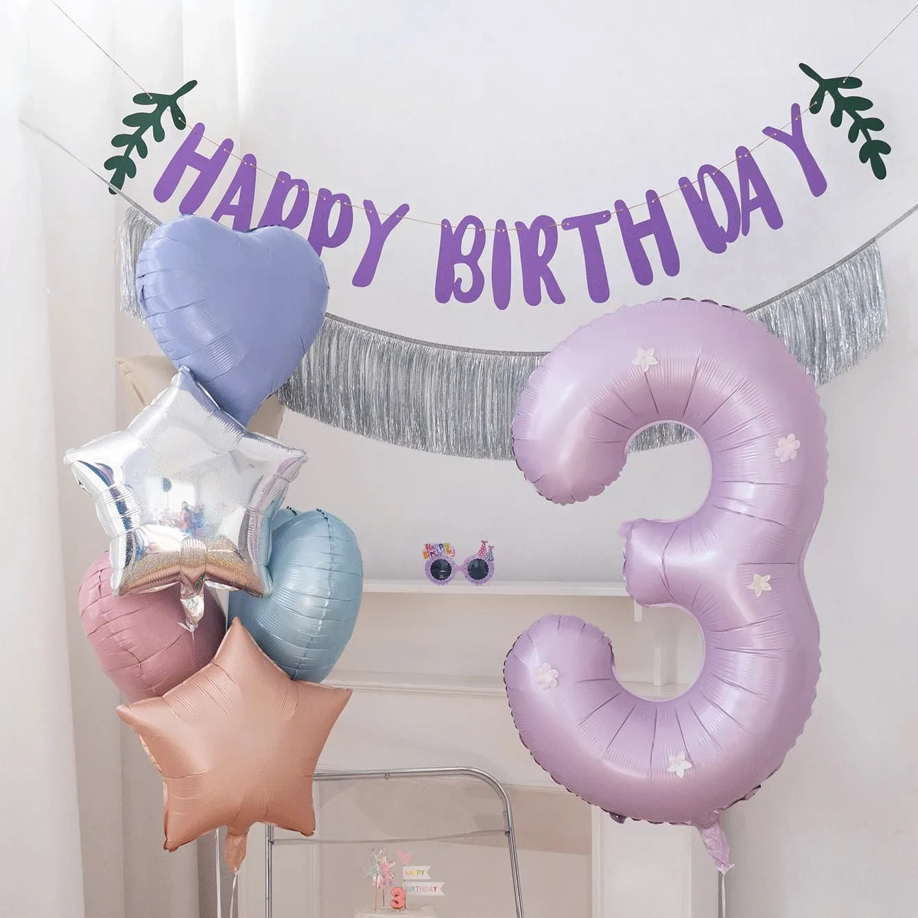 

40 Inch Cream Purple Digital Balloons Baby 1st Birthday Party Decoration Kids Baby Shower Party Number Balloon Anniversary Balon