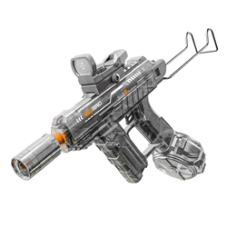 Electric High - Speed Flashing Lights Water Gun - Large Capacity Children's Toy (GREY)
