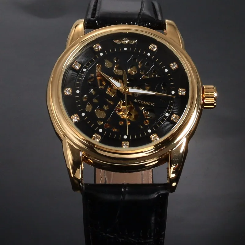 Fashion Winner Top Brand Luxury Royal Diamond Design Black Gold