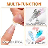 15G Soild Nail Glue Gel For Press On Nails,Fake Nail Tips,Acrylic Nails,Long-Lasting Strong Adhesion Gel Need UV Light Cured 2