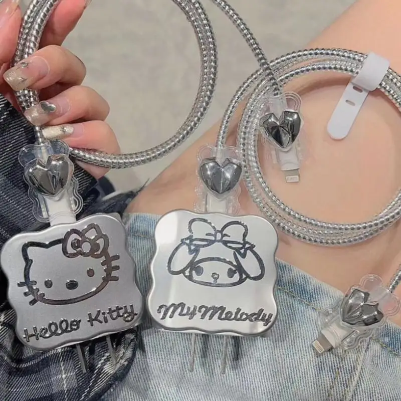 

Милый милый чехол Hellokitty с героями мультфильмов моя мелодия милая фотография зарядное устройство кабель защитный чехол аксессуары для Iphone милый подарок для девушки