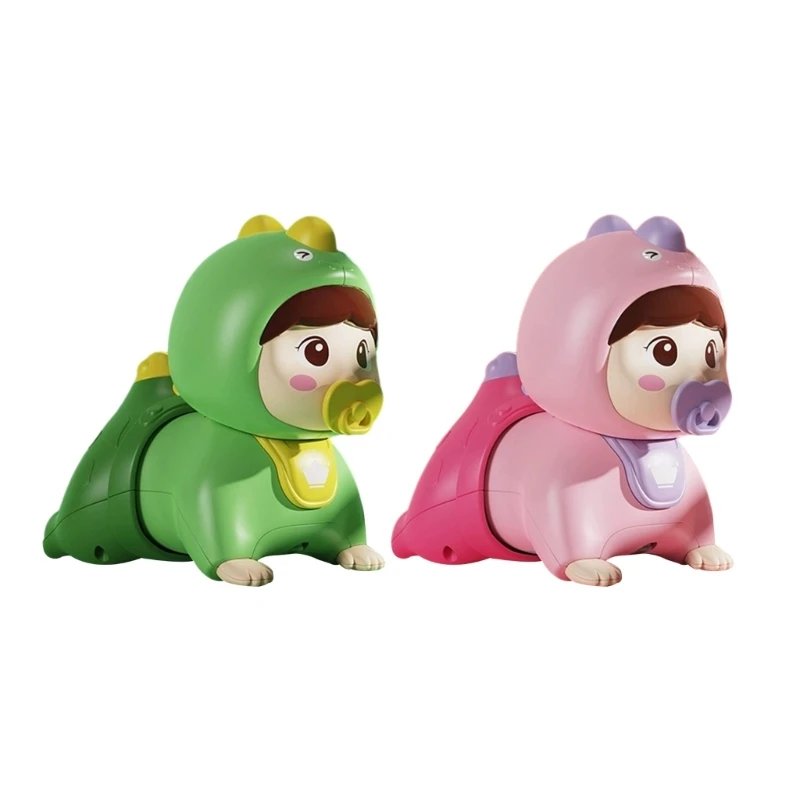 

Милая электрическая обучающая игрушка для ползания, игрушка со светодиодным освещением для детей, игрушка для развития шеи для мальчиков и девочек