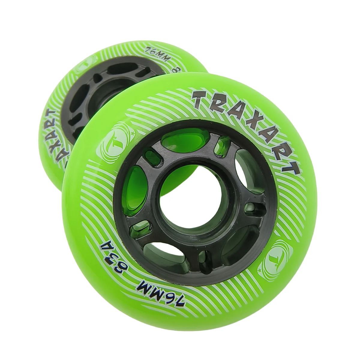 Inline skate wheel roller wheel green 76mm 83A 8wheels/lot