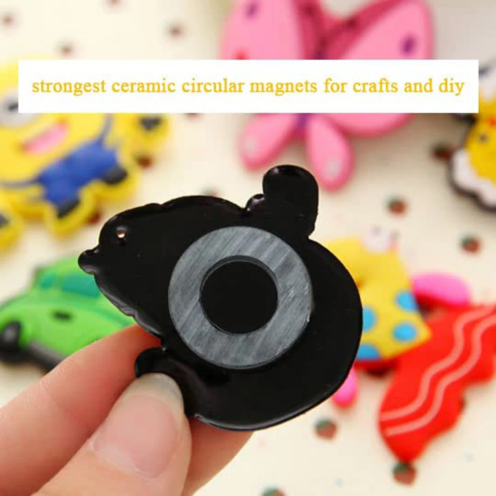 20/40Pcs Ferrite Ring Magnet with Holes 1.26In(32mm) Dia Ceramic Refrigerator Fridge, Science Projects, Crafts Around The Office image 5