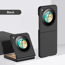 Candy Color Matte Shockproof Case - Skin Friendly and Slim Hard PC Bumper Cover for ZTE nubia Flip3 (Black)