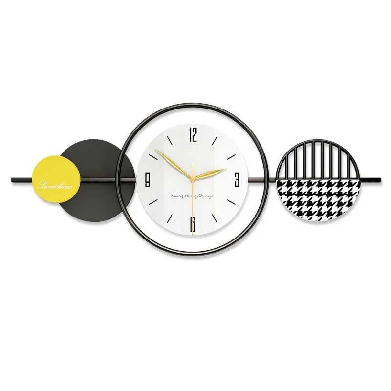 

New Large Modern Simple Silent Wall Clock For Living Room Bedroom Kitchen Battery Operated Large Metal Decorative Wall Clock