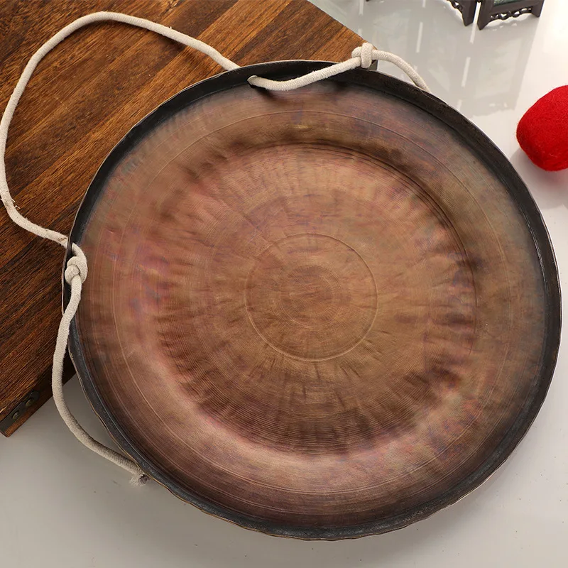 Nepal Handmade Gong 60cm Copper Rubbing Gongs Six-words Theory Sound Healing Yoga Meditation with Mallet Percussion Instruments