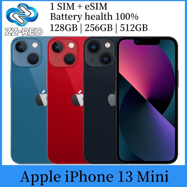 Apple iPhone 13 Mini 13Mini 5.4" OLED 128/256/512GB ROM A15 Bionic IOS Face ID NFC Original Smartphone Unlocked 5G Mobile Phone
