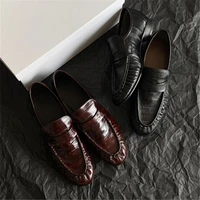 TR Eel Leather Loafers 2025 New Hot Sale Flat Shoes High Quality Black Soft Shoes For Women ﻿ 1