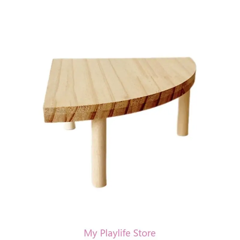 Natural Wooden Platform Stand Shelf For Hamster Golden Bear Double Floor Cage Accessories For Climbing Playing