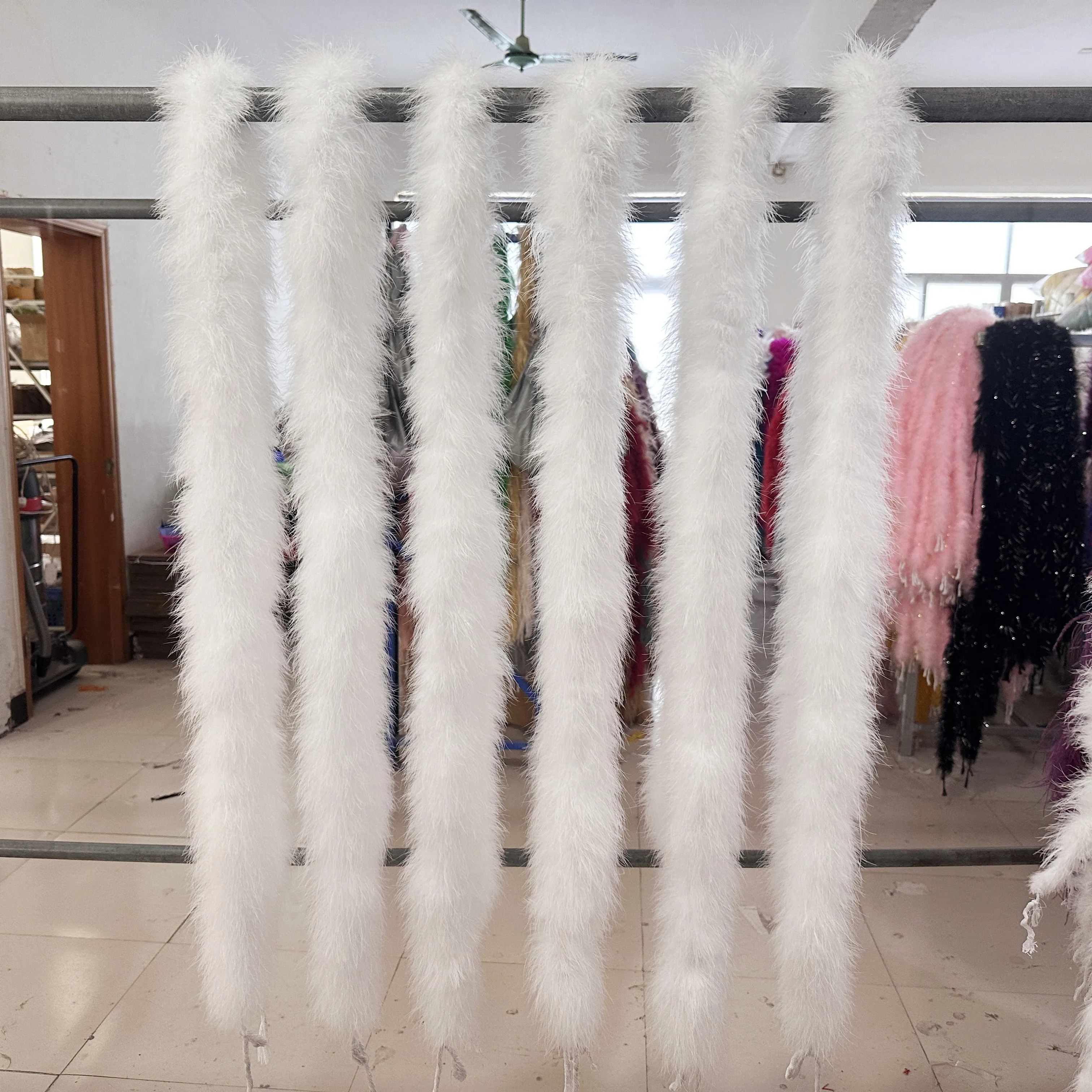 10 M Bianco Tacchino Piuma Frange Trim 4-6 Pollici Marabou Piume - Foto 12