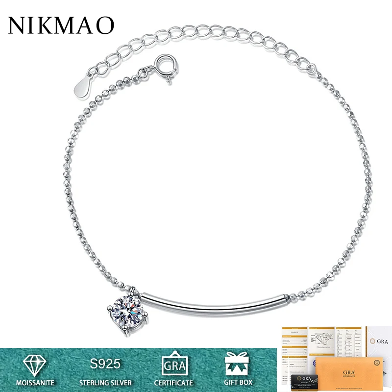 Bracciali Moissanite Certificati Gra Da 1 Carato Per Donna Bracciale In Argento Sterling S925 Con Diamanti Scintillanti Regali Di Lusso Di Gioielleria