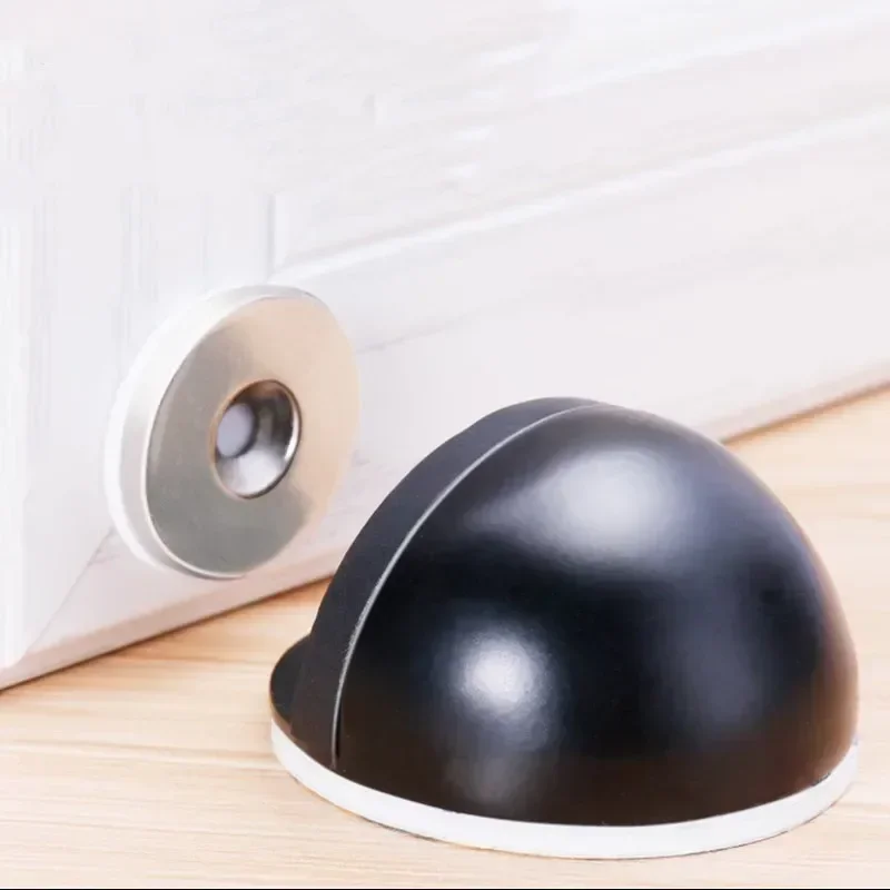 Magnetic Door Stopper Stainless Steel Rubber Magnetic Door Stopper Non Punching Sticker