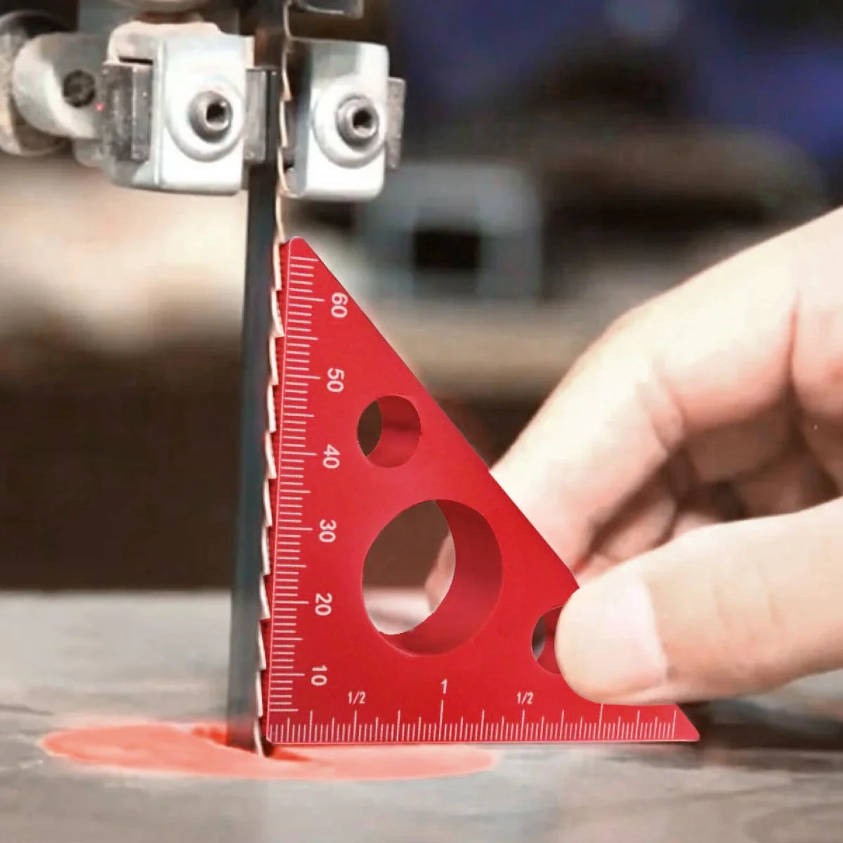 Aluminum Right Angle Ruler Woodworking Ruler Triangle Scales Machinist Carpenter's Square Height Measuring Tools Gauge