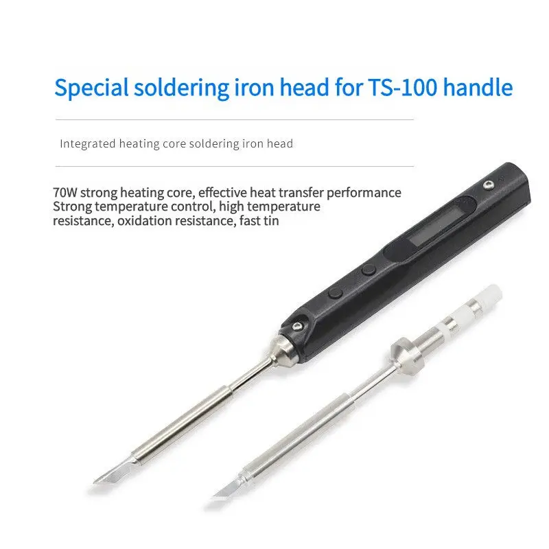 TS100 Electric Copper Soldering Iron Tips K KU I D24 BC2 C4 C1 JL02 DIY Replacement Welding Head Soldering Station Kits 2