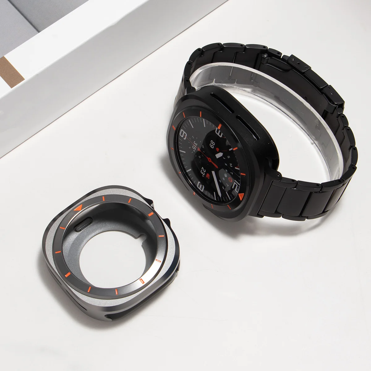 Premium Metal Protective Case | Durable Alloy Hard Cover for Smartwatch | 47mm Bumper Accessory