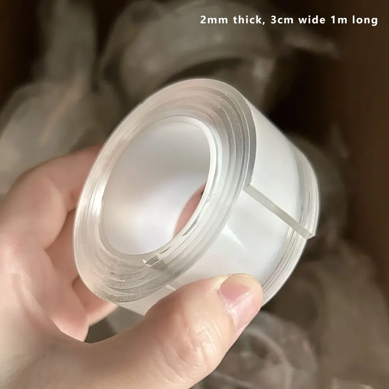 Ultra-Durable Reusable Waterproof Nano Adhesive Tape with Transparent Bumper Protection