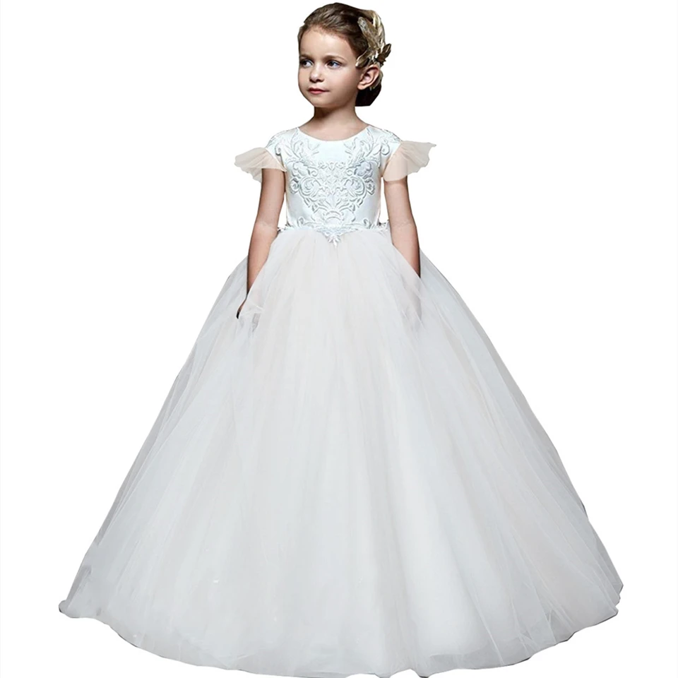 HYGLJL Party Dress Tulle Flower Girl Dresses for Wedding Prom Partys