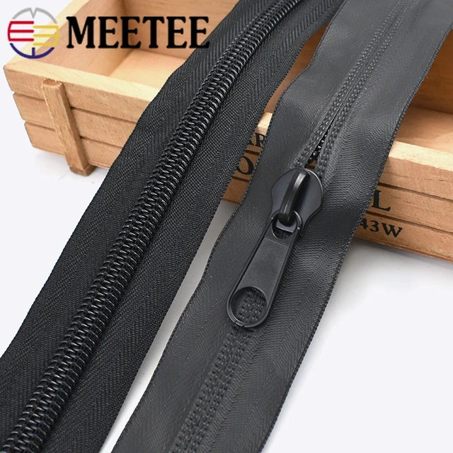 2/4/10Meters 5#/8#/10# Waterproof Zippers + Sliders Nylon Zipper For Jacket