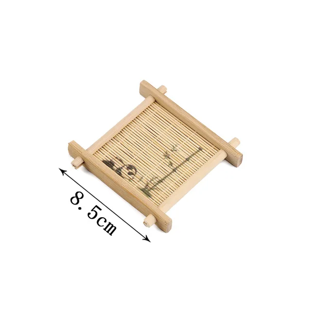 Bamboo Tea Coaster – Heat-Resistant 6