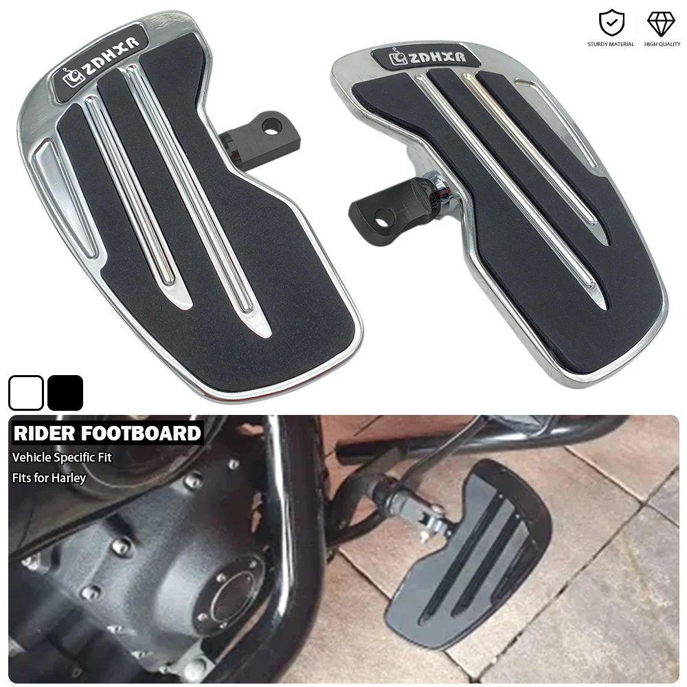 Motorcycle Foot Pegs Rider Footboard Driver Footrests Fits For Harley ...