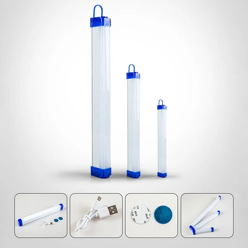 LED Emergency Lights 17cm-52cm DC5V 20W 40W 60W USB Rechargeable Outdoor Camping Lamps for Home Power Failure Work Light