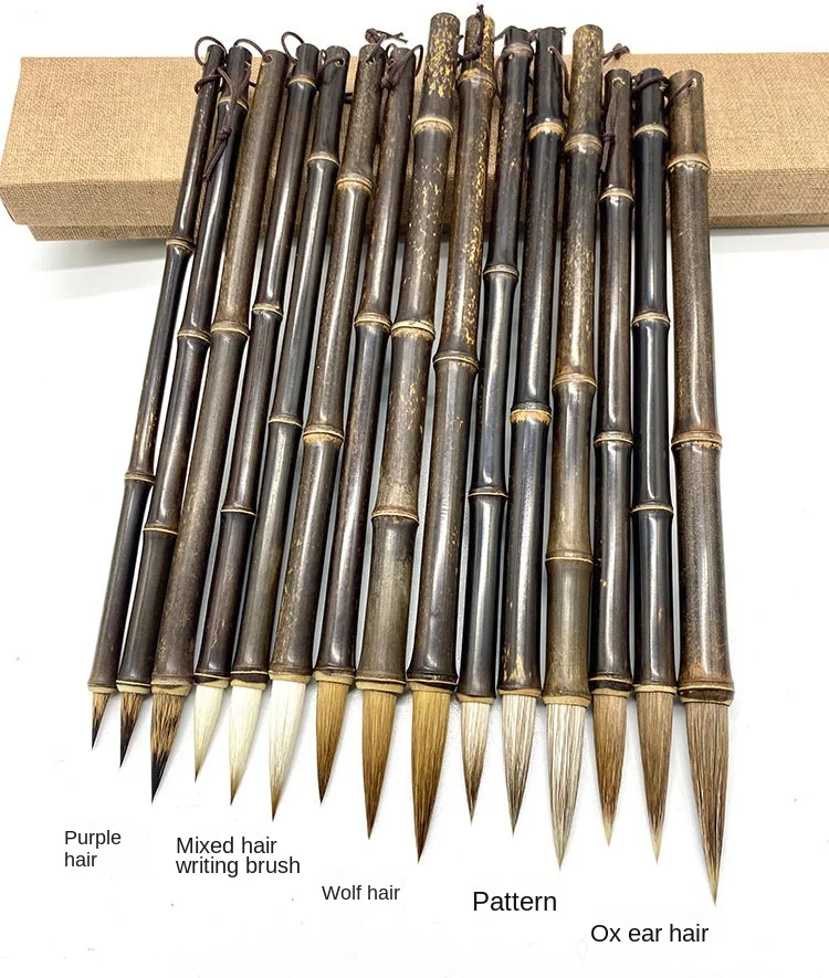 Traditional Chinese Writing Brushes White Clouds Bamboo Wolf's Hair Writing Brush for Calligraphy Painting Practice 1pcs for paint brush,calligraphy brush