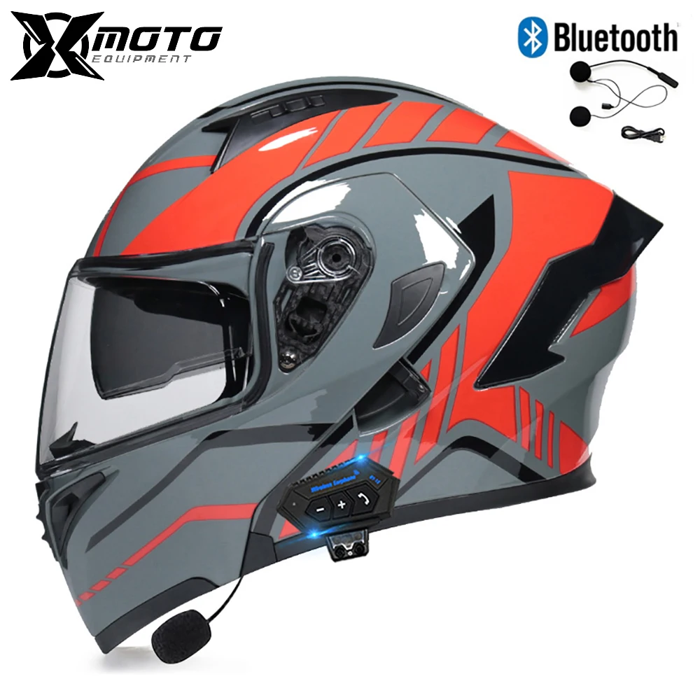 

Electric Motorbike Safety Helmet Can Carry Bluetooth Headset Motorcycle With Full Face Helmet Motorcycle Accessories