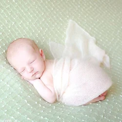 150*50 cm Mohair Soft Wrap Newborn Photography Props Basket FillerPhotographic Background Blanket