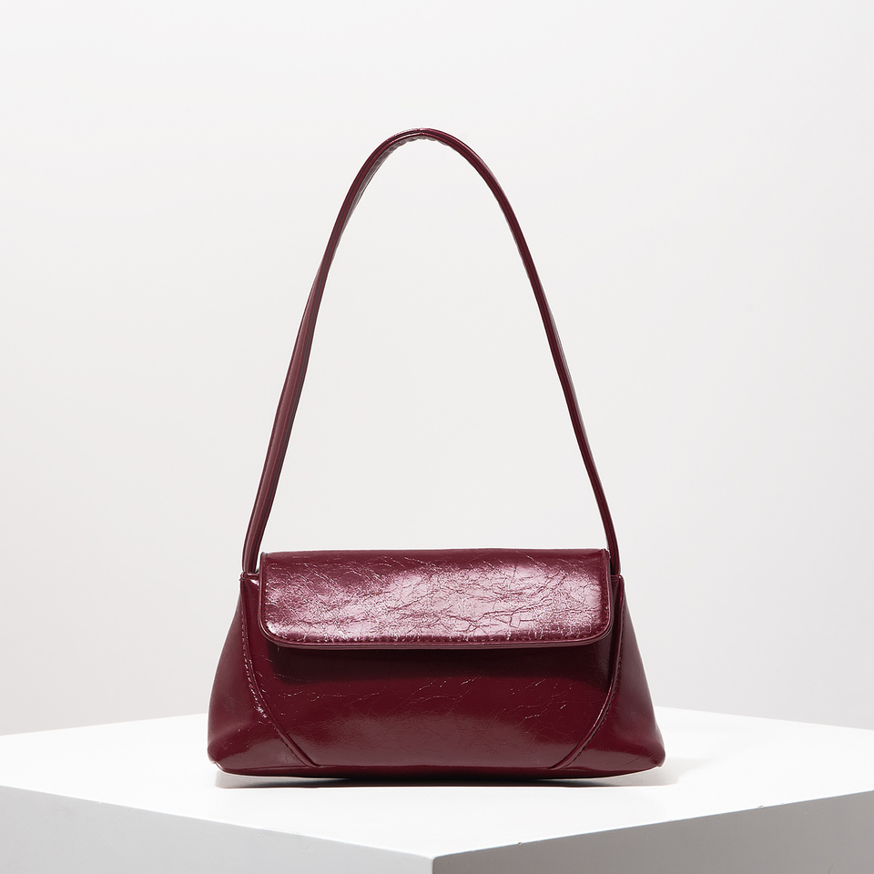 Premium Style Faux Leather Shoulder Bag, Minimalist Tote Bags for Ladies, Work Bag for Women, Bag for Women Elegant, Burgundy Purse