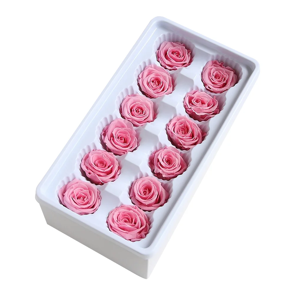 

12pcs/Box Preserved Fresh Rose Flower Heads Dried Flower Roses Immortal Life Handmade DIY Eternal Flower Arrangement Gift Decor