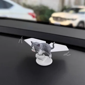 Funny Car Interior Decoration Ornaments Cute Cat 360 ° Rotating Airplane Auto Dashboard Decoration Gadgets For Car Accessories 1