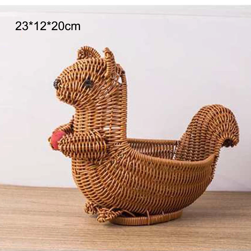 Cesto In Rattan Intrecciato A Mano Con Base In Ceramica – Portapane, Frutta O Oggetti – Decorazione Rustica