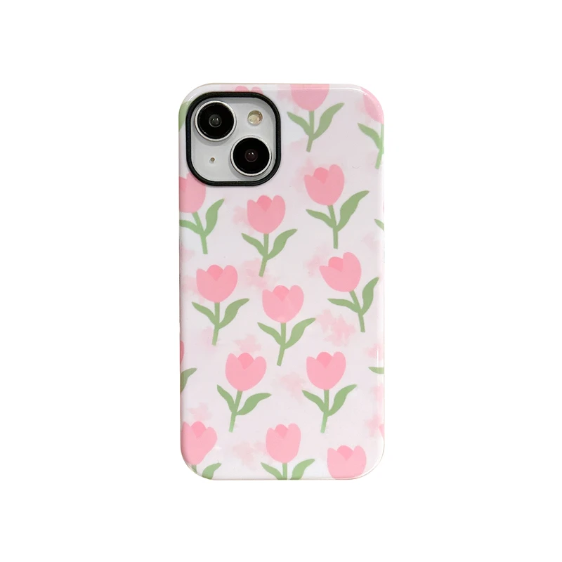 Pink Tulip Magnetic Two-in-One Film Protective Case for iPhone