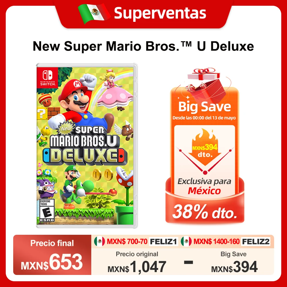 New Super Mario Bros U Deluxe Nintendo Switch Game Deals 100% Official Original Physical Game Card for Switch OLED Lite Console