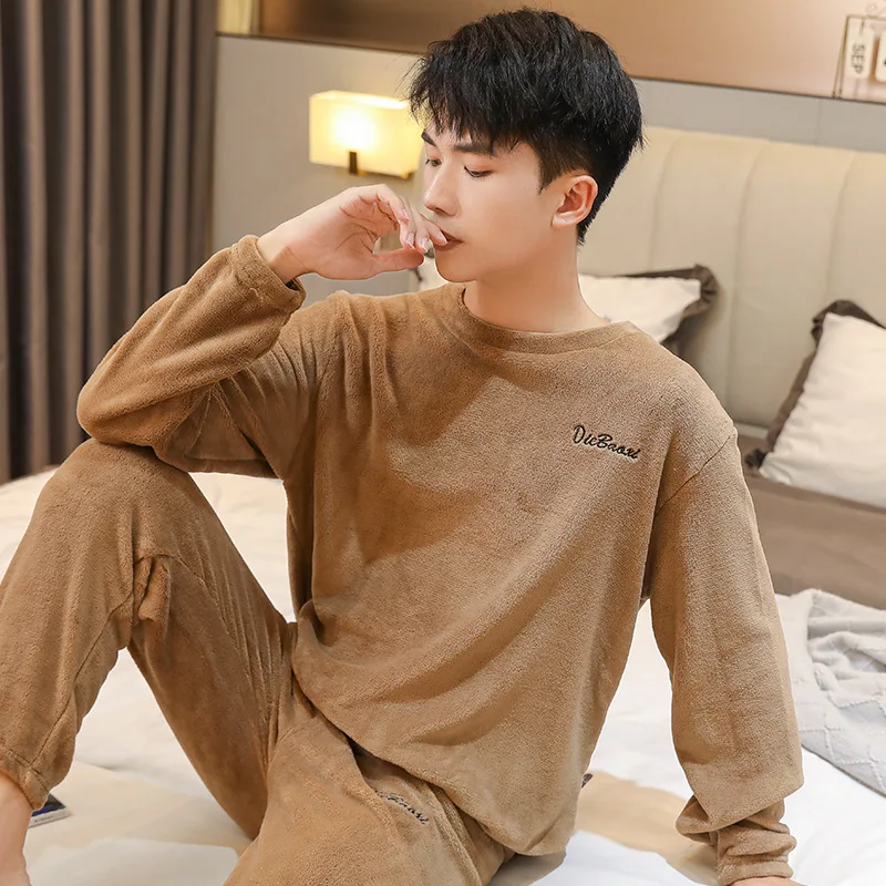 Pajamas Men's Women's Fall Winter Homewear Suit Couples Large Size