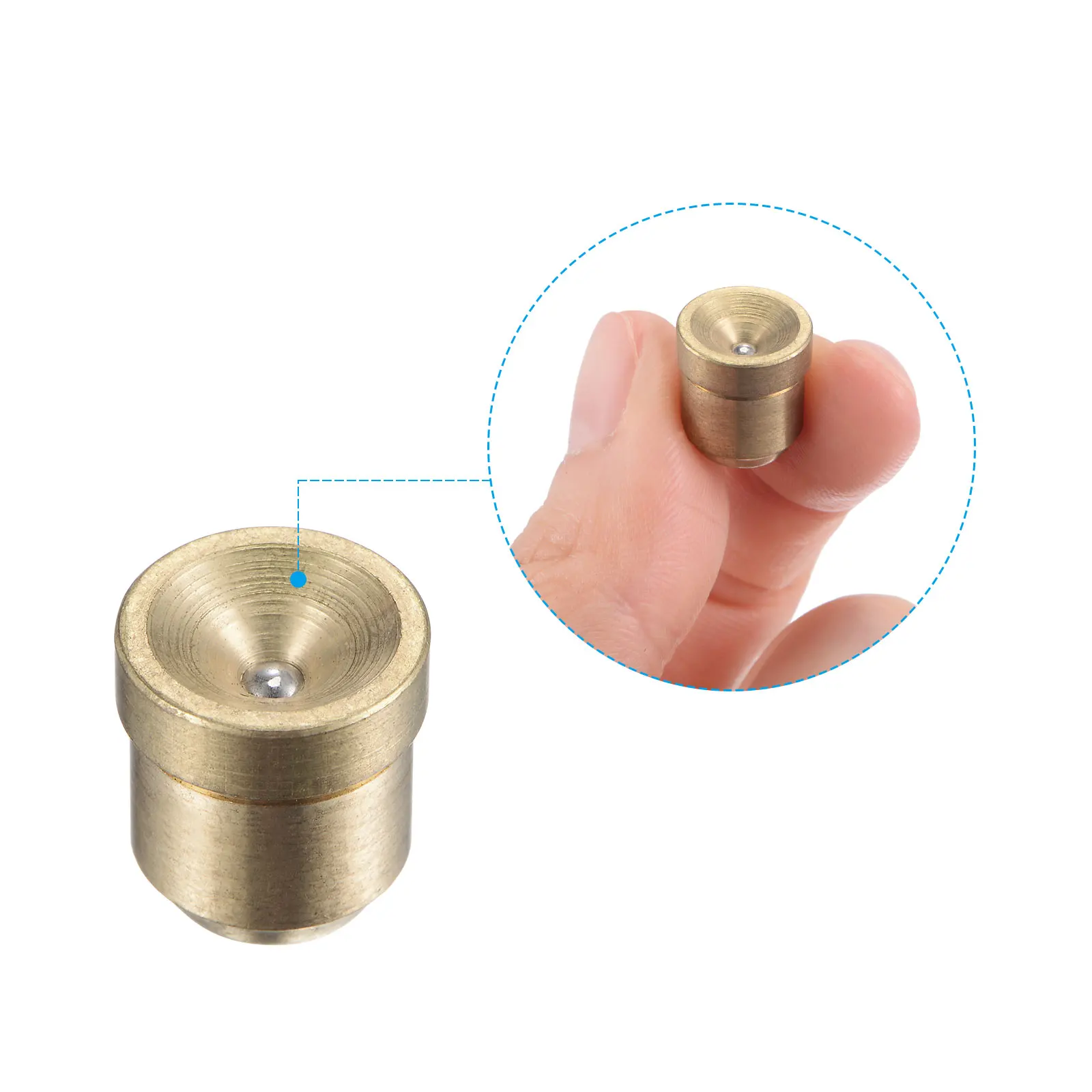 4Pcs Press Fit Ball Oiler Brass Push Button Flange Grease Oil Cup 10mm for Gas Engine Motor Lubrication System 4