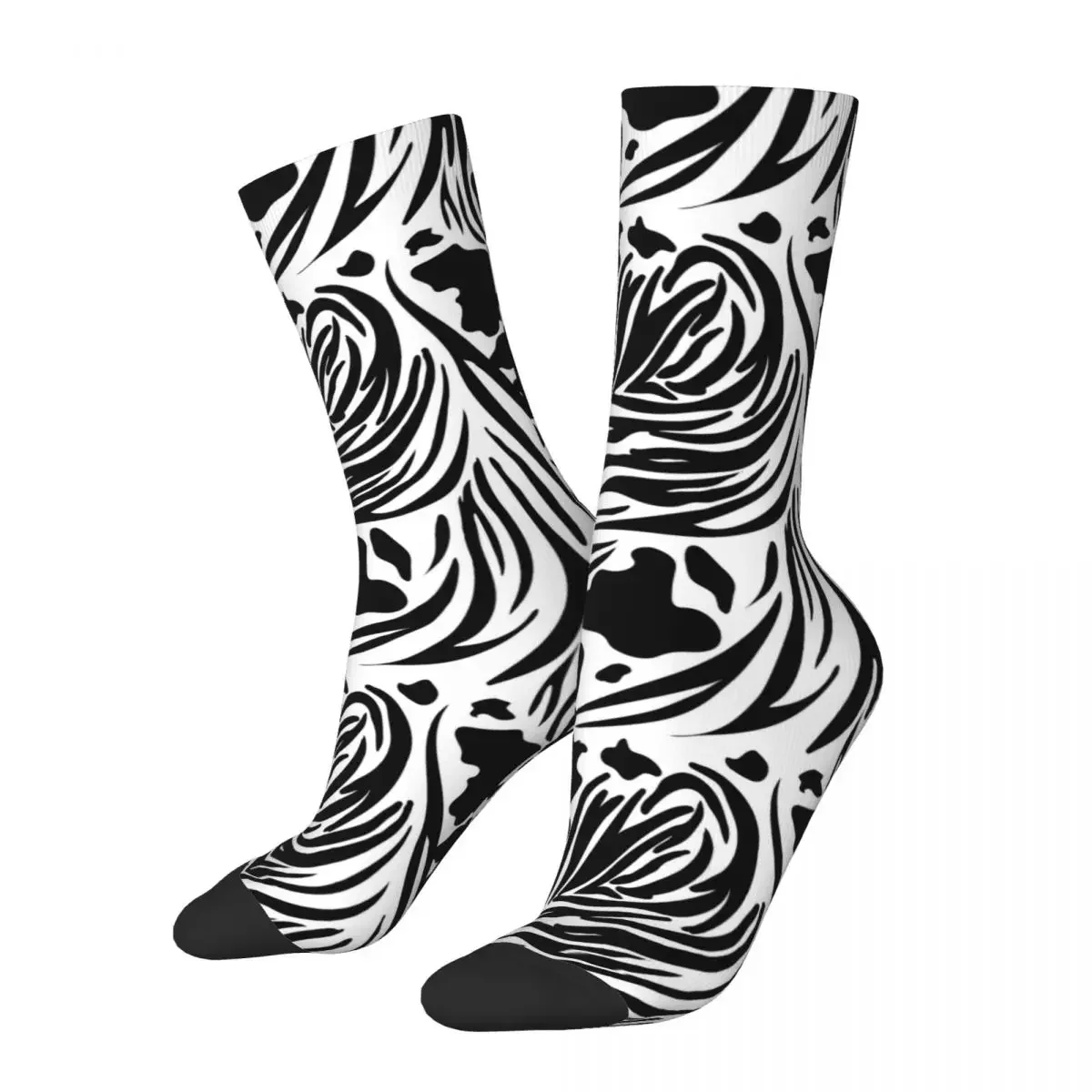 

Colorful Cow Zebra Pattern Football Socks Polyester Socks for Unisex Breathable