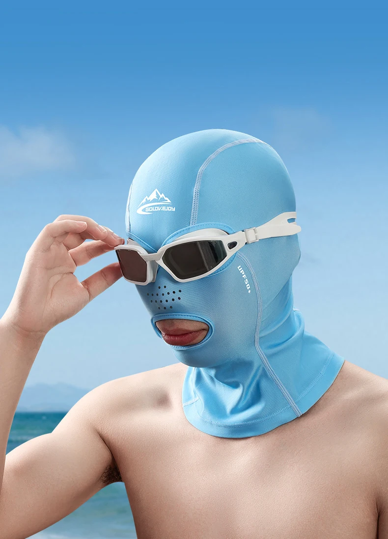 Sommer-Sturmhaube, Sonnenschutz-Maske, volles Gesicht, für Männer und Frauen, Strand, Schwimmen, atmungsaktiv, Gesichts-Bikini, elastisch, Anti-Sonnenbrand, Sturmhaube – Detail 1