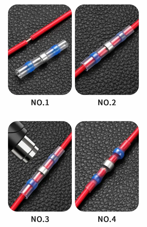 10/50/100 PCS Solder Seal Wire Butt Connectors Welding Ring Heat Shrink Terminal,Waterproof Insulated Electrical Wire Terminals image 6